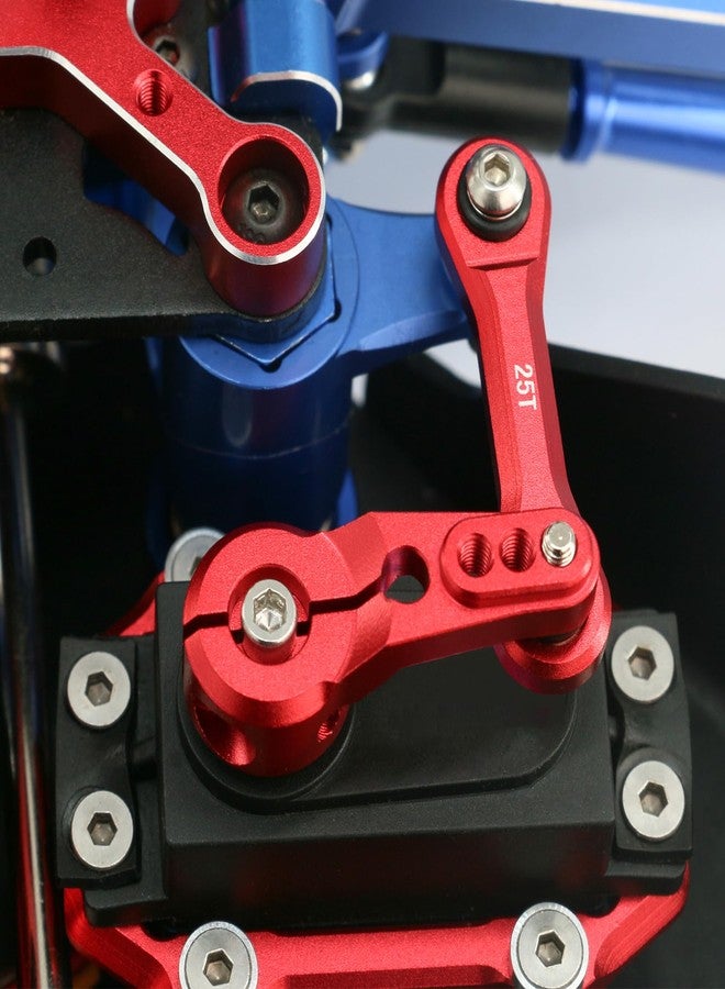 POLANTA High Performance Aluminum Tie Rod & 25T Servo Horn Upgrade Parts for 1/8 Arrma Typhon, Kraton, Talion, Outcast, Notorious 6S BLX, 1/7 Limitless, Infraction, Mojave 6S BLX Fixed Link Steering (Red) - Image 5